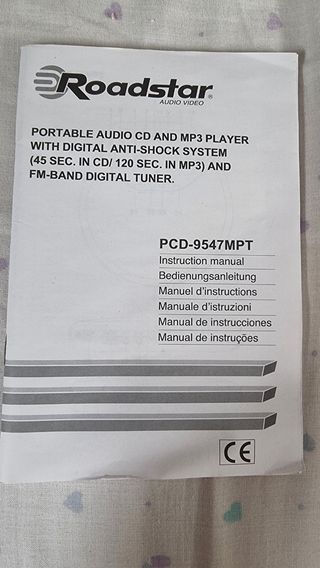 LECTOR CD MP3 CON RADIO FM ROADSTER