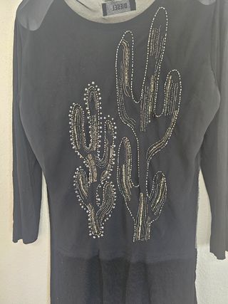 Diesel Top con Pedreria Diseño Cactus M