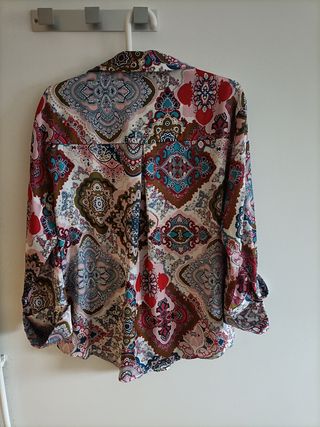 Camisa fluida mujer estampada 