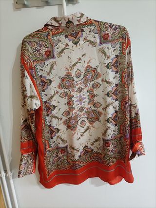 Camisa fluida mujer estampada 
