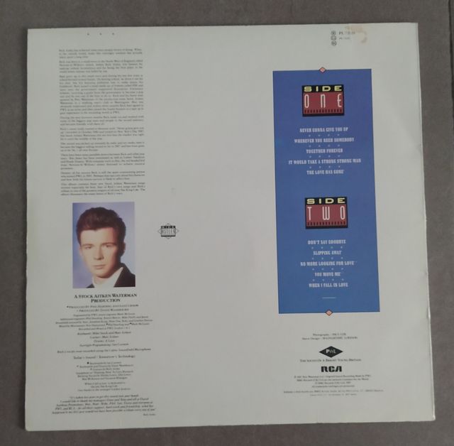 Disco de vinilo LP de RICK ASTLEY