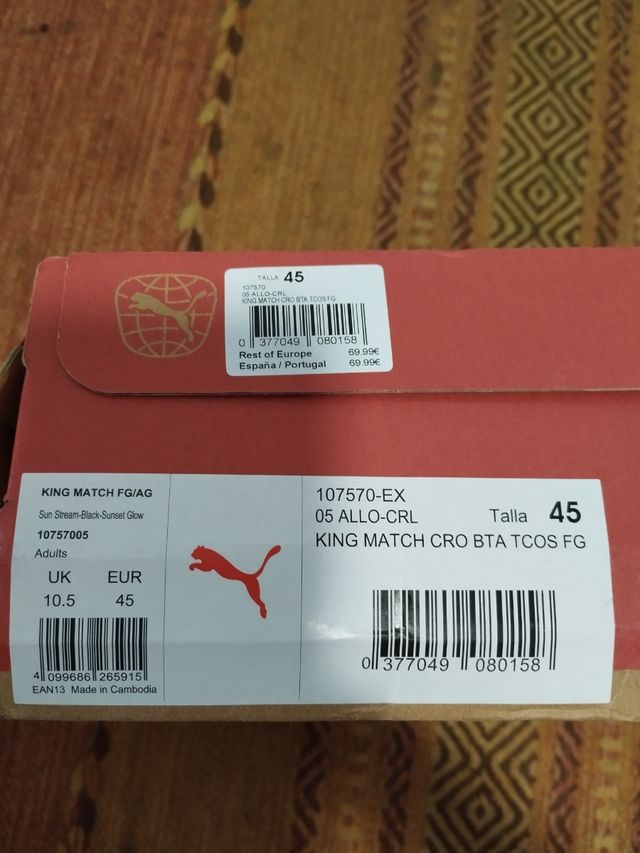 Botas futbol Puma King Match FG