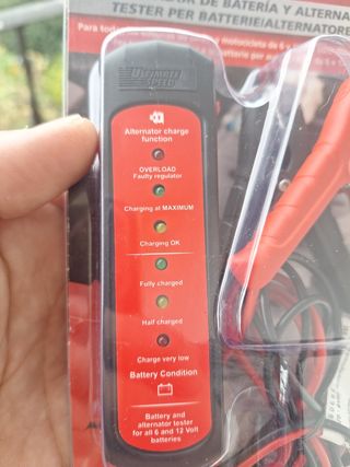 Comprobador de bateria y alternador