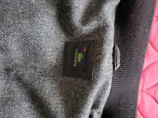 Trenca de piel negra LACOSTE