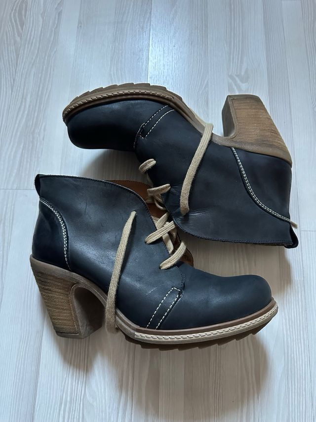 zapatos botines piel talla 40