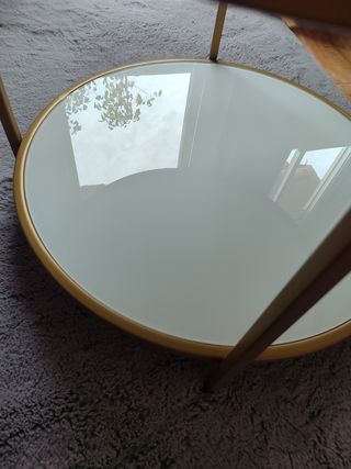 Mesa de cristal centro