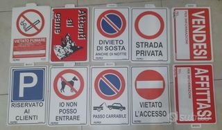 Cartello segnaletico 20x30 in stock