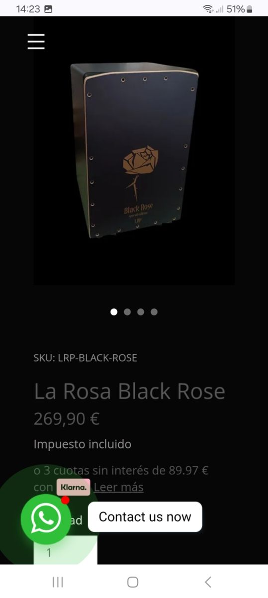 Cajón flamenco LA ROSA edición especial, NUEVO