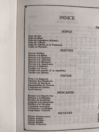 'CARBONELL" REPRODUCCIÓN PRIMER RECETARIO COCINA