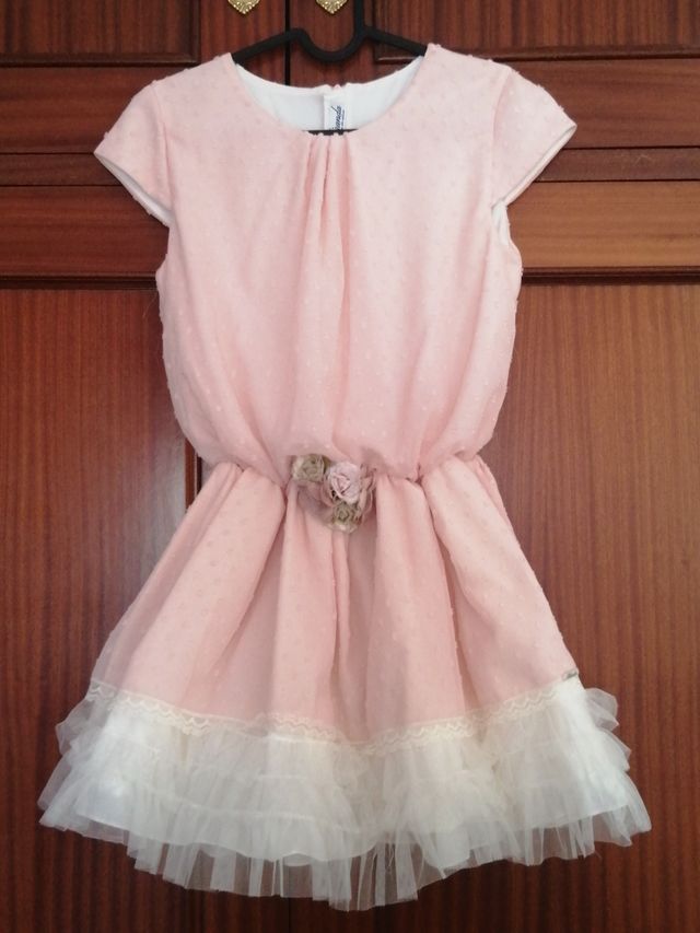 Vestido ceremonia rosa Miranda. Talla 14