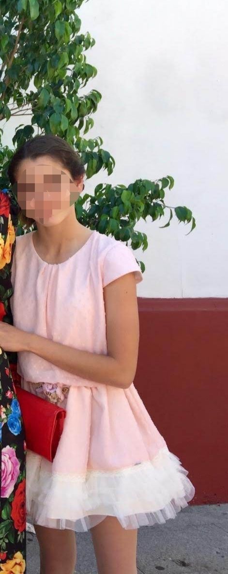 Vestido ceremonia rosa Miranda. Talla 14