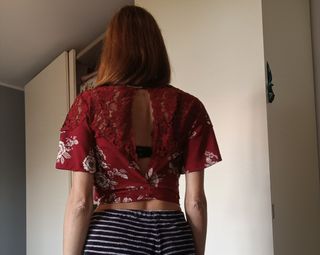 Blusa top borgogna Terranova tg S