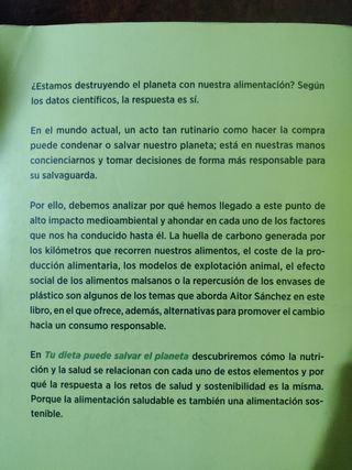 Tu dieta puede salvar el planeta: Por una alimentación sana y sostenible