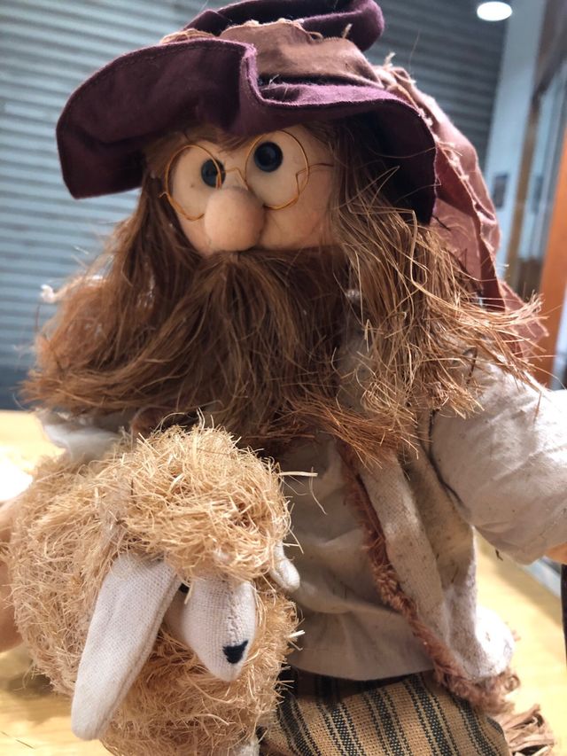 Pastor con ovejas artesanía