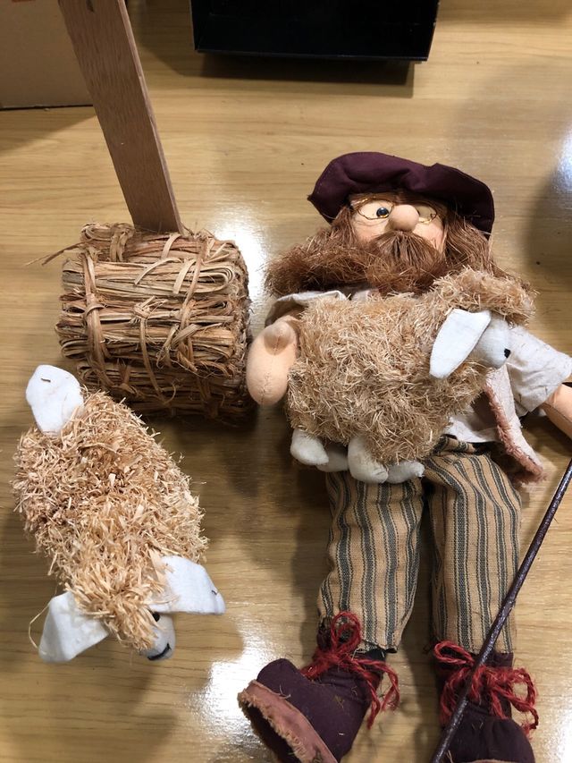 Pastor con ovejas artesanía