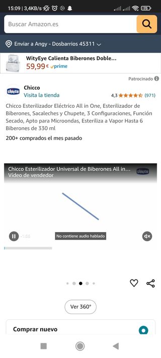 Esterilizador de batería biberones