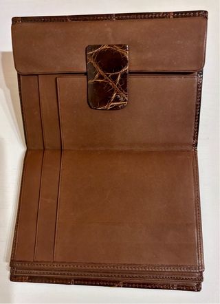 Monedero piel de cocodrilo auténtica
