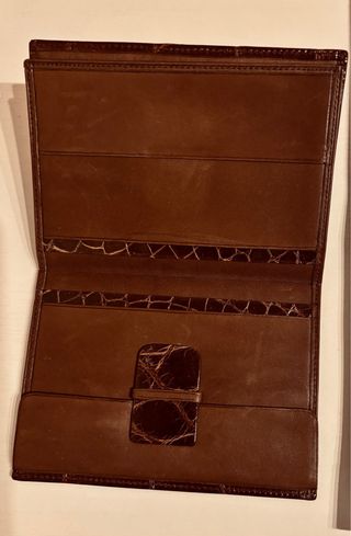 Monedero piel de cocodrilo auténtica