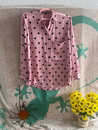 Camisa sedosa zara talla L