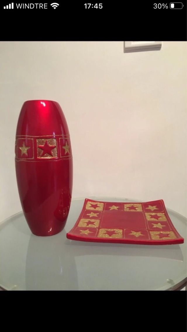 Vaso + piatto natalizio