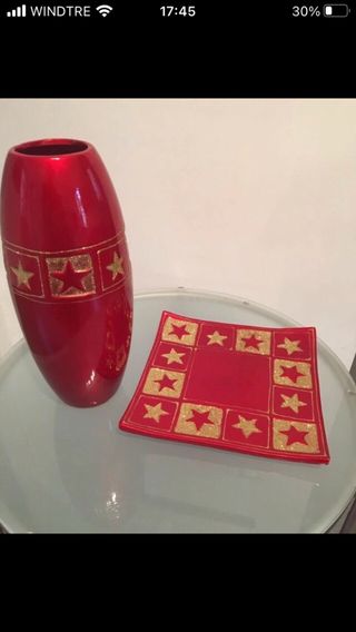 Vaso + piatto natalizio