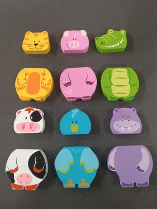 2 juegos madera niños/as 1 año