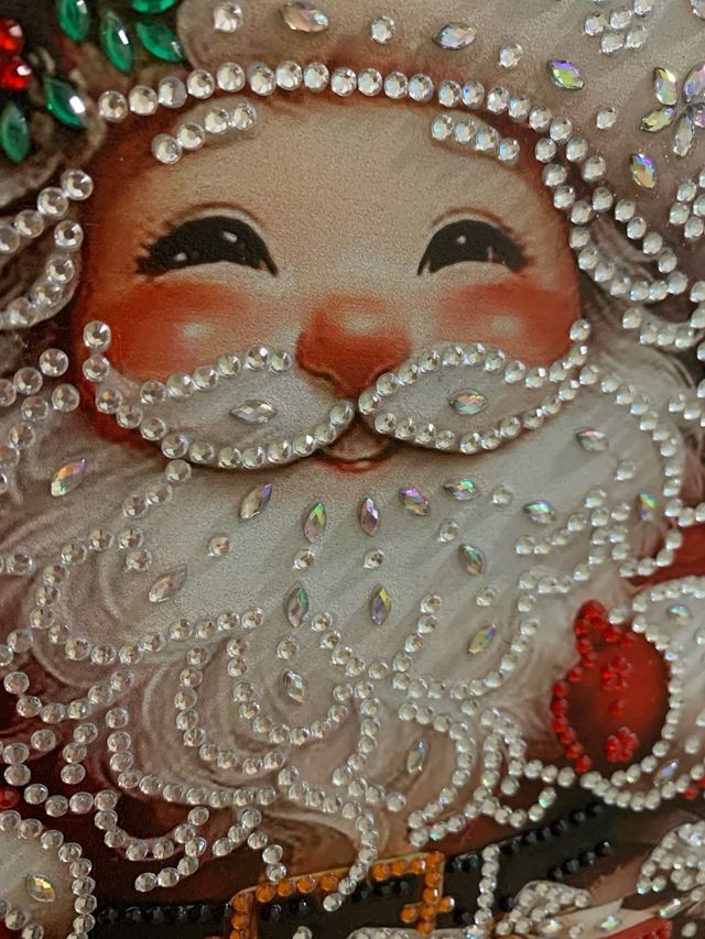 ghirlanda natalizia + babbo natale perline brillan