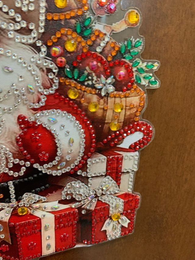 ghirlanda natalizia + babbo natale perline brillan