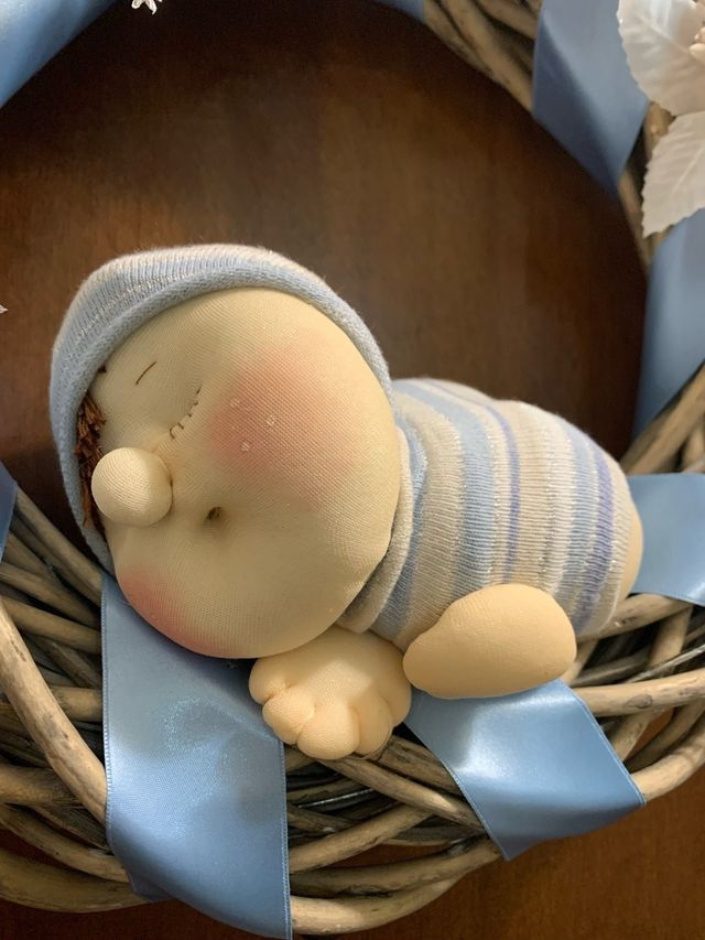 ghirlanda natalizia + babbo natale perline brillan