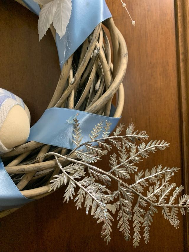 ghirlanda natalizia + babbo natale perline brillan