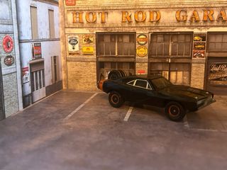 Diorama y coche 1/64 Fast and Furious 