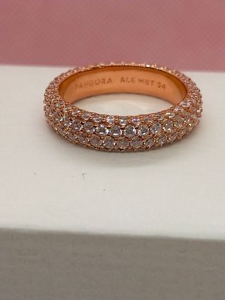 anillo pandora rose circonitas talla 54