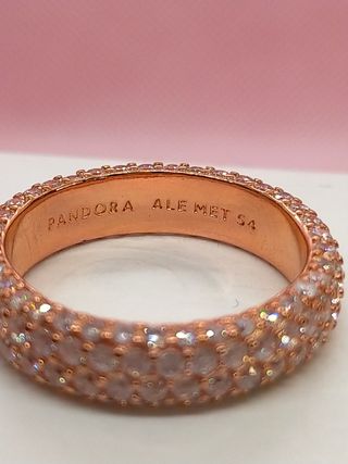 anillo pandora rose circonitas talla 54