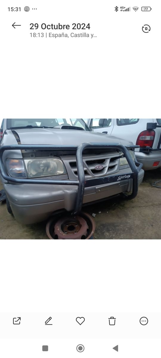 Defensa delantera Kia Sportage '97-'01