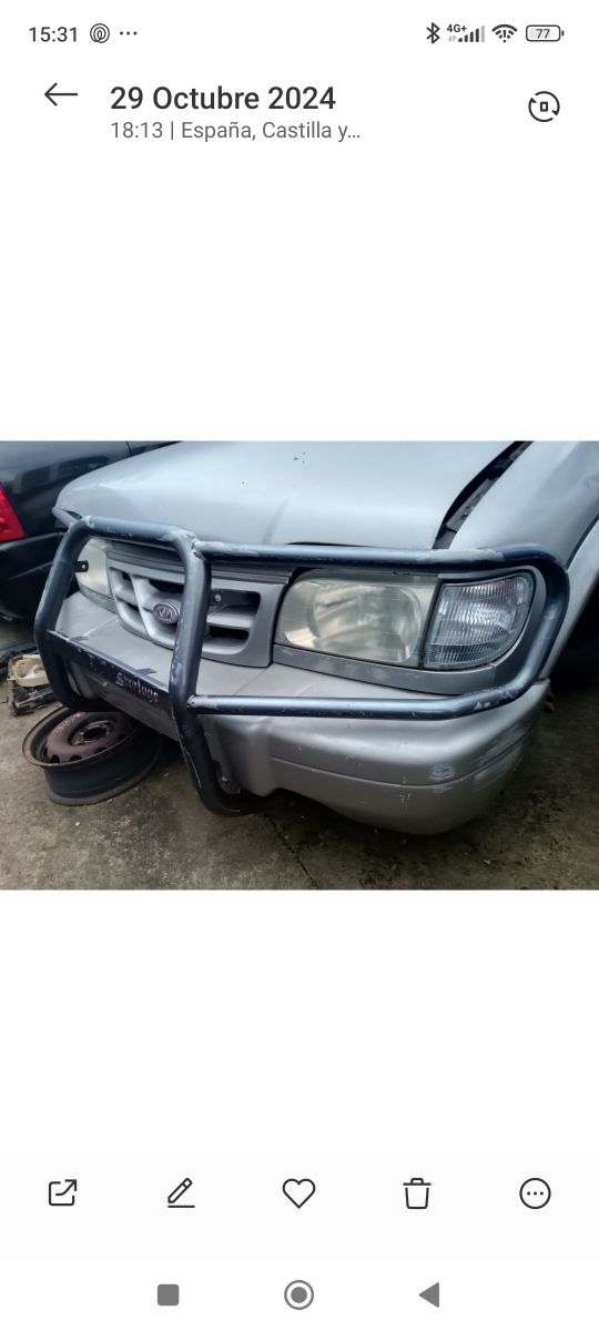 Defensa delantera Kia Sportage '97-'01