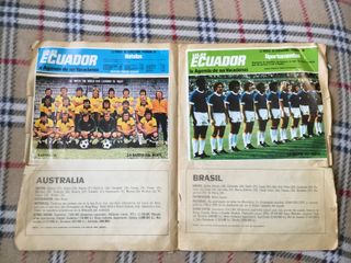 Álbum cromos antiguos mundiales 1974viajes ecuador