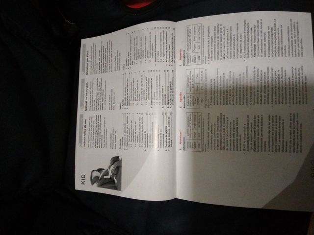 Silla romer para coche con manual