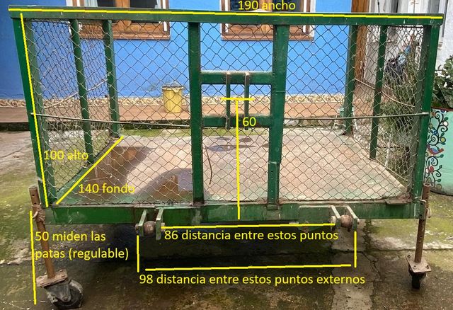 CESTA TRASERA PARA TRACTOR DE 190X140X100 