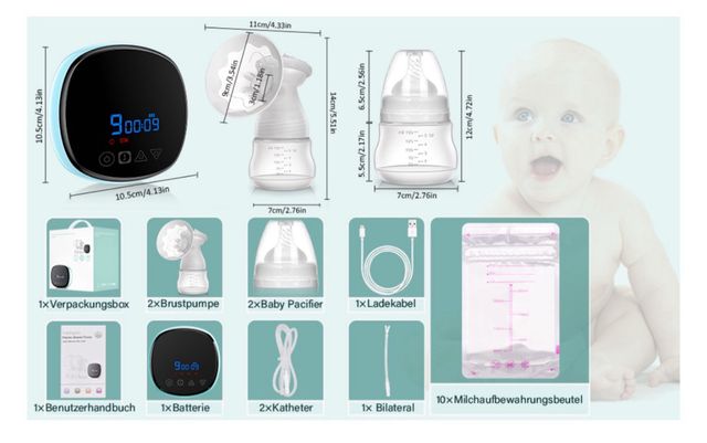 Tiralatte Elettrico NeonatiSileziosoPortatile