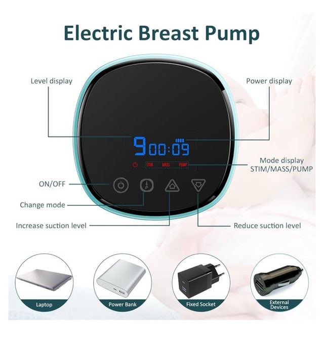 Tiralatte Elettrico NeonatiSileziosoPortatile