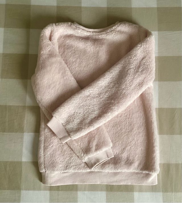 Jersey búho  tipo peluche H&M para 6 a 8 años