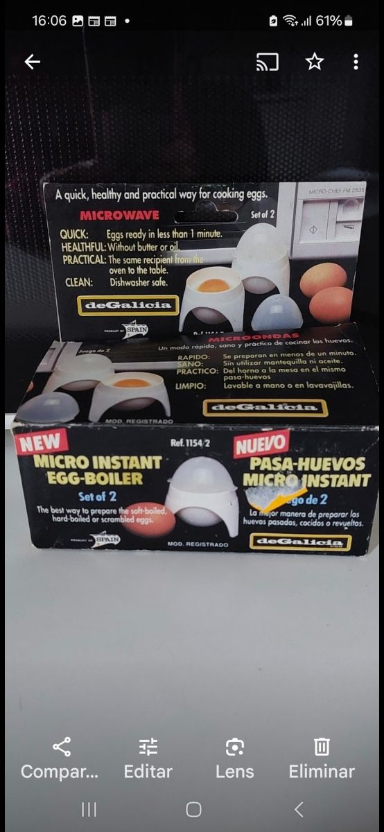 Pasa huevos en Microondas