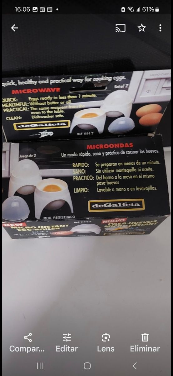 Pasa huevos en Microondas