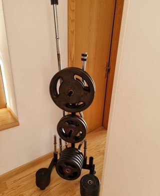 soporte para discos y pesas de 50 mm y 28 mm