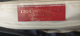 Borsa in pelle stampa fiori stilizzati 