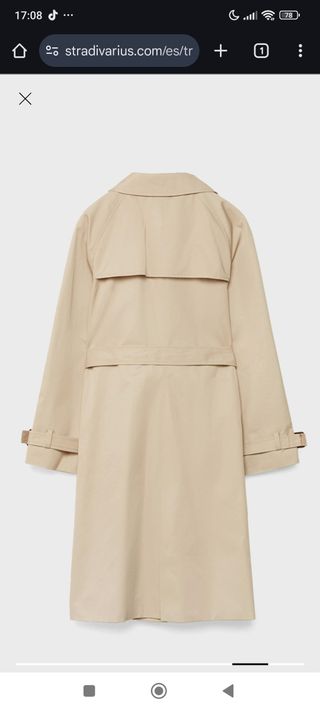 Gabardina trench larga