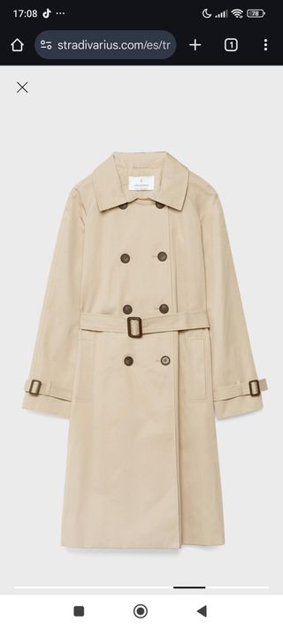 Gabardina trench larga