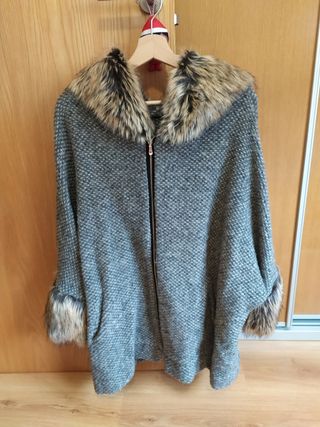 Abrigo oversize lana mujer