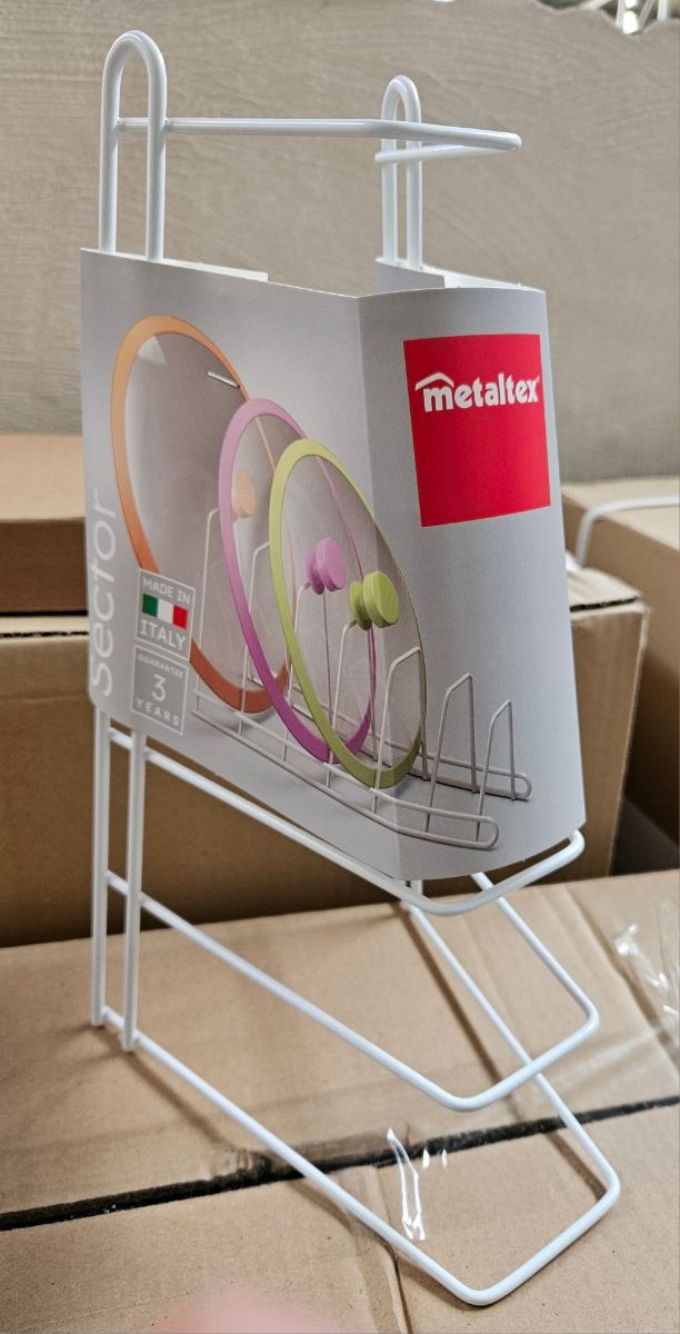 Porta Coperchi a 6Posti Metaltex Bianco