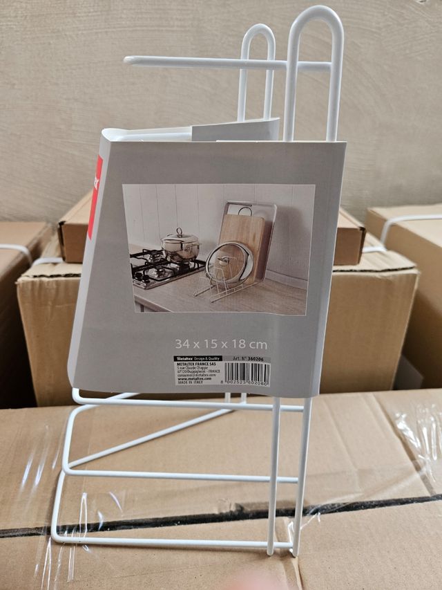 Porta Coperchi a 6Posti Metaltex Bianco